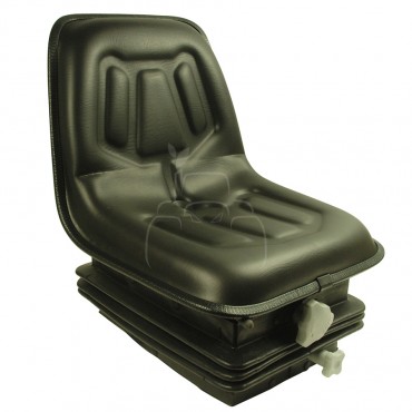 Asiento suspensión mecánica - piel sintética color negro