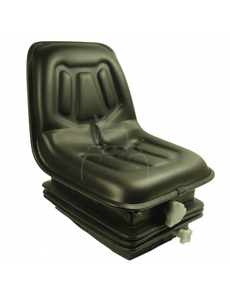 Asiento suspensión mecánica - piel sintética color negro