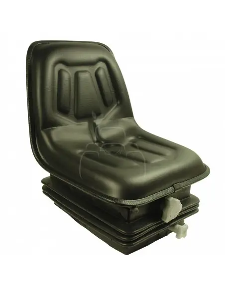 Asiento suspensión mecánica - piel sintética color negro