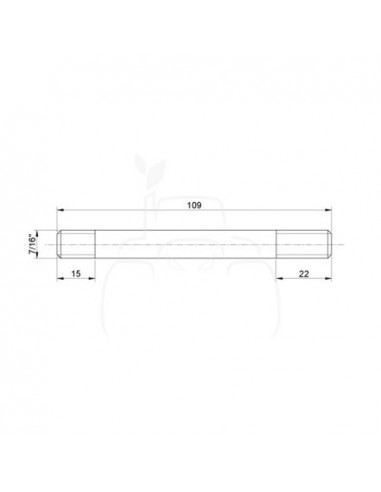 Espárrago l 110 mm - 7/16'' unf