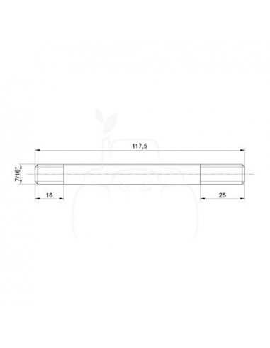 Espárrago l 117.5 mm - 7/16'' unf