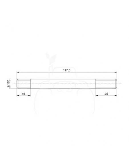 Espárrago l 117.5 mm - 7/16'' unf