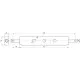 Barra de tiro rectangular cat 1 - l 740 mm - 9 agujeros