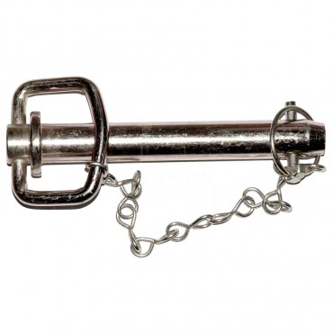 Bulón de enganche con pasador y cadena ø 19 mm - longitud 159 mm