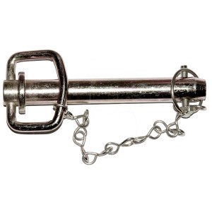 Bulón de enganche con pasador y cadena ø 22 mm - l 162 mm