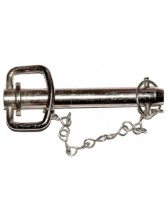 Bulón de enganche con pasador y cadena ø 32 mm - l 187 mm