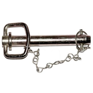 Bulón de enganche con pasador y cadena ø 32 mm - l 187 mm