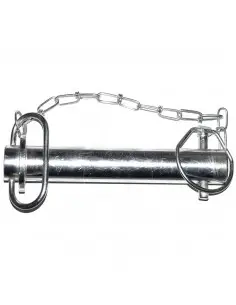 Bulón de enganche con pasador y cadena ø 28 mm - l 187 mm