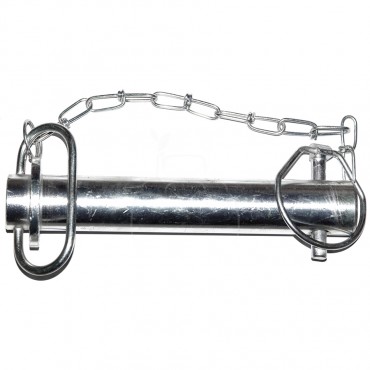 Bulón de enganche con pasador y cadena ø 28 mm - l 187 mm