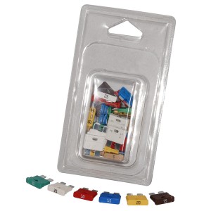 Paquete de fusibles est. clavijas planas 5a -  30a - 35 pzas