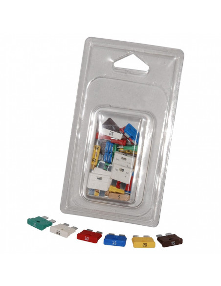 Paquete de fusibles est. clavijas planas 5a -  30a - 35 pzas