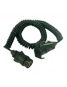 Alargador en espiral 7 polos - 5 m macho/hembra - 7 x 0.75 mm2