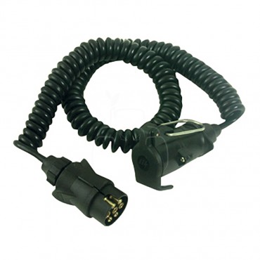 Alargador en espiral 7 polos - 5 m macho/hembra - 7 x 0.75 mm2