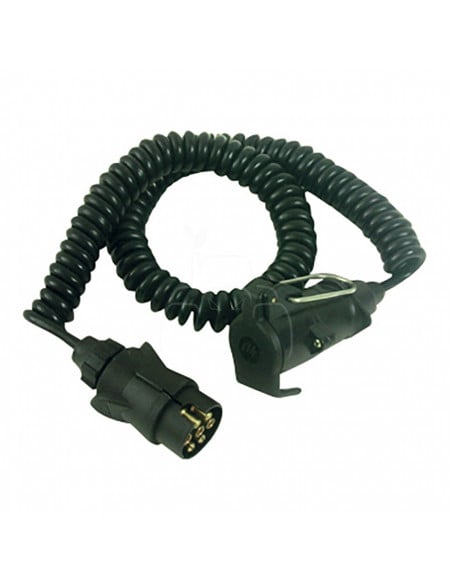 Alargador en espiral 7 polos - 5 m macho/hembra - 7 x 0.75 mm2