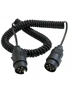 Alargador en espiral 7 polos - 5 m macho/macho - 7 x 0.75 mm2