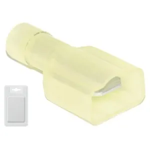 Terminal conector con tapa azul azul - 6.3 x 0.8 mm - 25 pzas