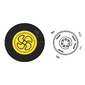 Botón pulsador interruptor del ventilador