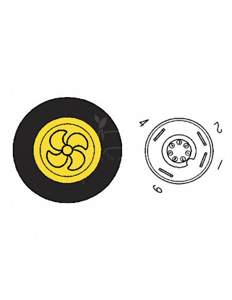 Botón pulsador interruptor del ventilador