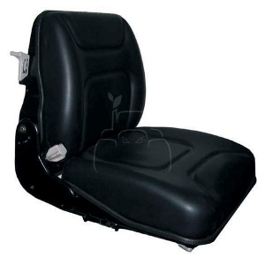 Asiento suspensión mecánica - piel sintética color negro
