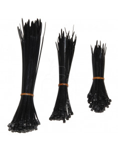 Brida de nailon negro - surtido - 500 pzas