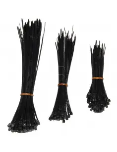 Brida de nailon negro - surtido - 500 pzas