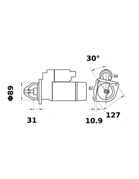 Arrancador con reductor 24 v - 4 kw - 11 z