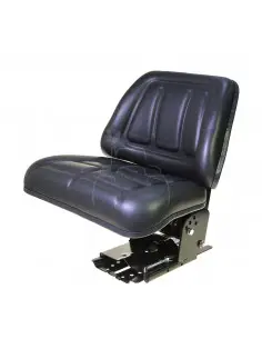Asiento suspensión mecánica - piel sintética color negro