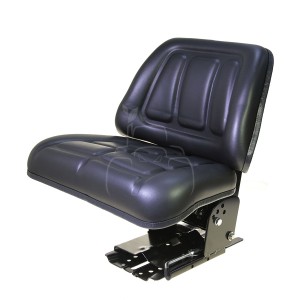 Asiento suspensión mecánica - piel sintética color negro