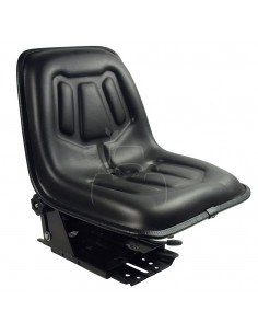 Asiento suspensión mecánica - piel sintética color negro