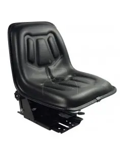 Asiento suspensión mecánica - piel sintética color negro
