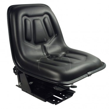 Asiento suspensión mecánica - piel sintética color negro