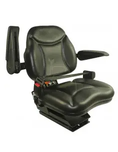 Asiento suspensión mecánica - piel sintética color negro