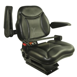 Asiento suspensión mecánica - piel sintética color negro