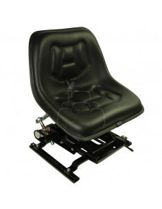 Asiento suspensión mecánica - piel sintética color negro
