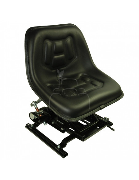 Asiento suspensión mecánica - piel sintética color negro