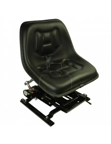 Asiento suspensión mecánica - piel sintética color negro