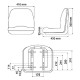 Asiento con guías de deslizamiento
