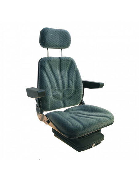 Asiento neumático tela con reposacabezas y reposabrazos