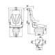 Asiento neumático tela con reposacabezas y reposabrazos