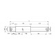 Pasador doble barra del tercer punto ø 22 x 28 mm - l 210 mm