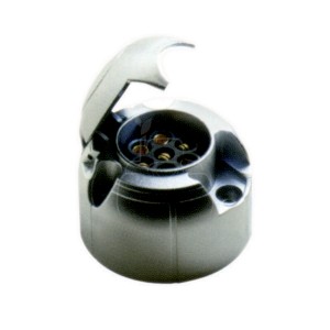 Enchuf hembrae de aluminio 7 polos conexión con tornillos - 12 v rac. a vis - 12v. (blis. 1 pza)