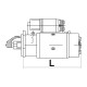 Arrancador con reductor 12 v - 1.4 kw - 9 z