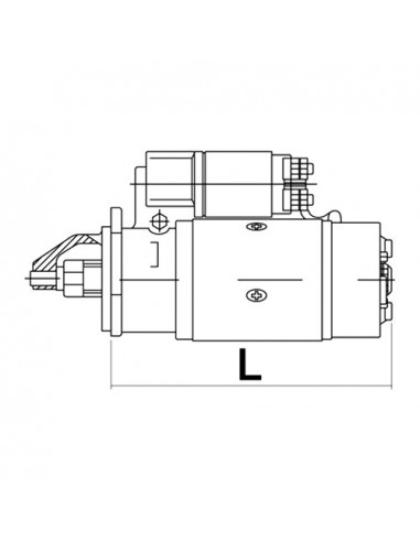 Arrancador con reductor 12 v - 1.4 kw - 9 z