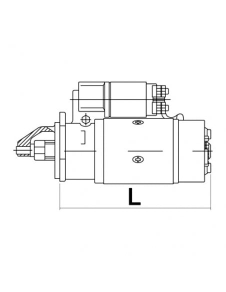 Arrancador con reductor 12 v - 1.4 kw - 9 z