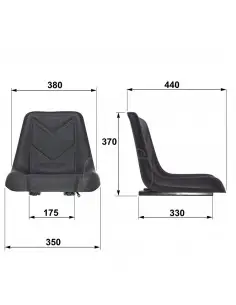 Asiento tapizado piel sintética
