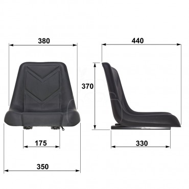 Asiento tapizado piel sintética