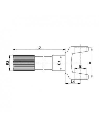 Semi eje exterior - l 204.5 mm