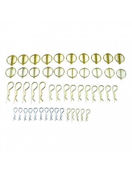 Surtido- clips pasadors y beta grupillas y pasadores en ''r'' (50 unid.)