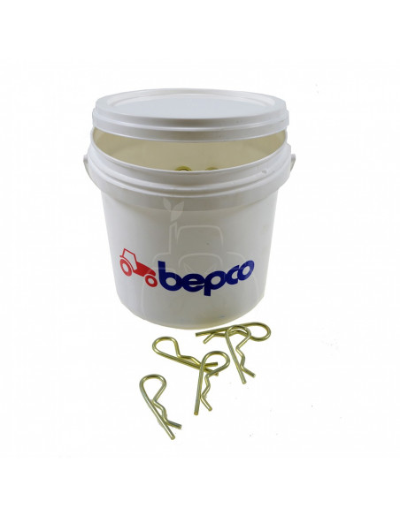 Pasadores en ''r'' ø 5 x 106 mm - cubo - ( 100 pzas )