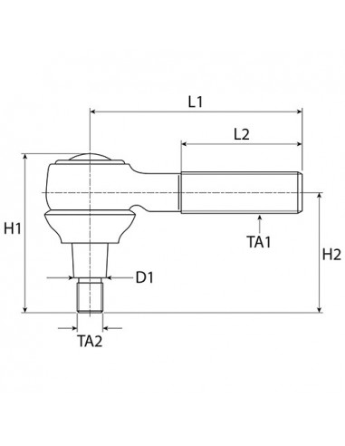 Rotula de dirección m30 x 2.0